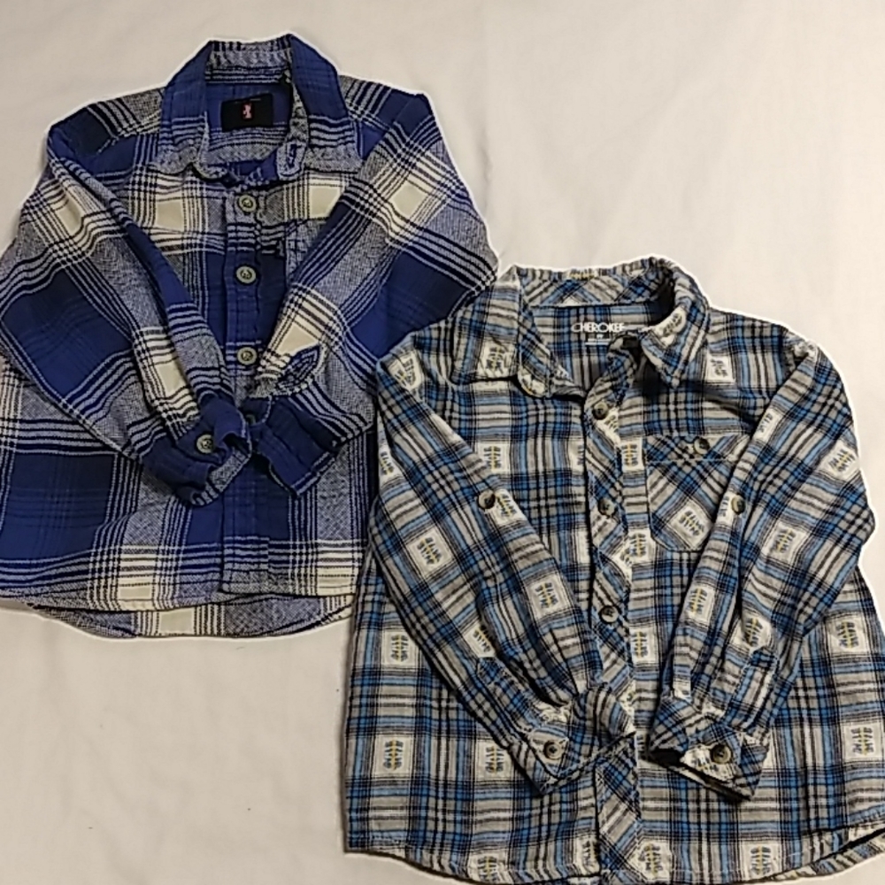 Boys Flannel Shirts- 3T , set of two
